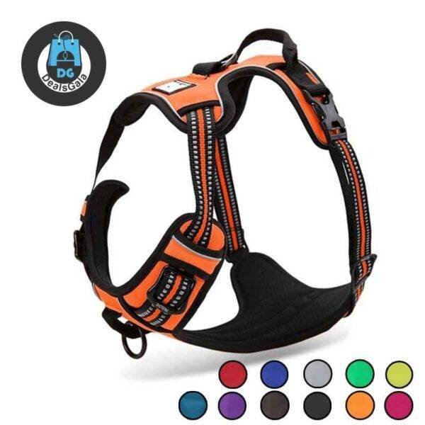 Dog’s Reflective Nylon Harness Pet supplies cb5feb1b7314637725a2e7: Black|Blue|Brown|Fuchsia|Grass Green|Grey|neon Yellow|orange|Purple|Red|Royal Blue