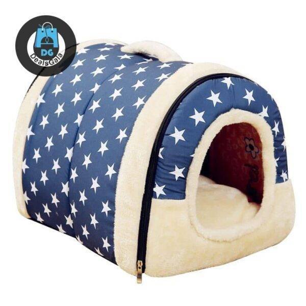Pet’s Collapsible Design Printed Warm Bed Pet supplies cb5feb1b7314637725a2e7: 01|02|03|04|05|06