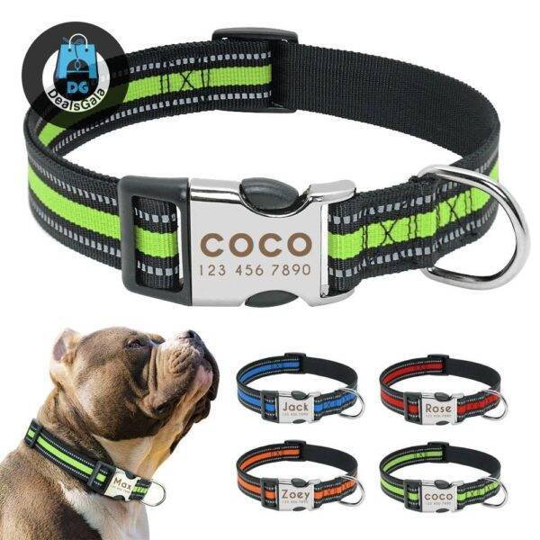 Dog’s Striped Reflective Collar Pet supplies cb5feb1b7314637725a2e7: Blue|Green|orange|Red