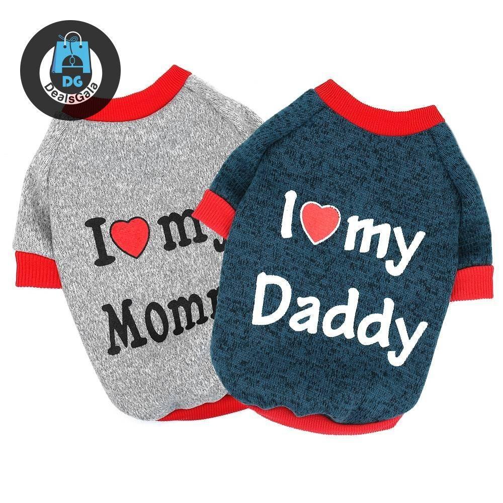 Autumn / Winter Clothing For Small Dogs Pet supplies cb5feb1b7314637725a2e7: Daddy|Mommy