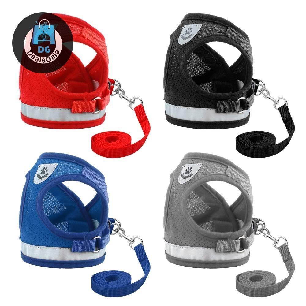 Dog Harness and Leash Sets Pet supplies cb5feb1b7314637725a2e7: Black|Blue|Gray|Red