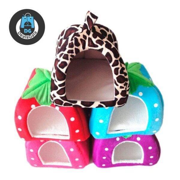 Compact Folding Berry-Shaped Pet House Pet supplies cb5feb1b7314637725a2e7: Blue|leopard|pink|Purple|Red