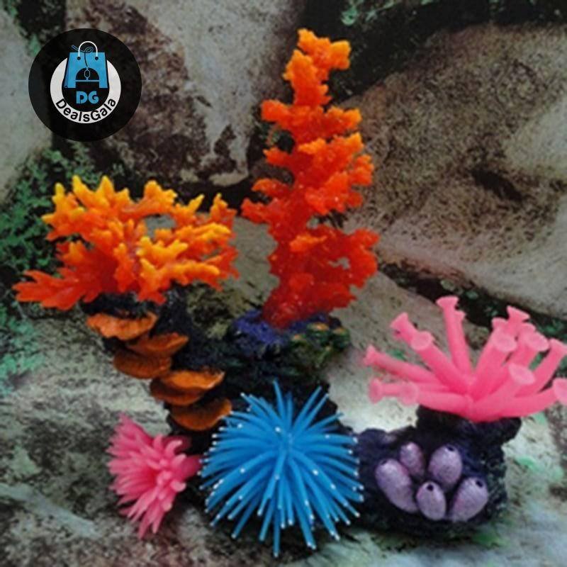 Aquarium Silicone Artificial Aquatic Life Pet supplies cb5feb1b7314637725a2e7: Blue|Green|orange|pink|Purple|Yellow
