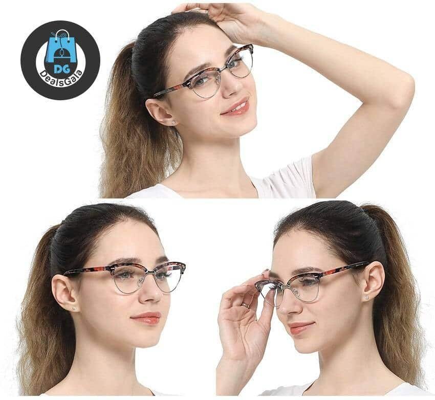 Women's Cat Eye Semi-Rimless Glasses