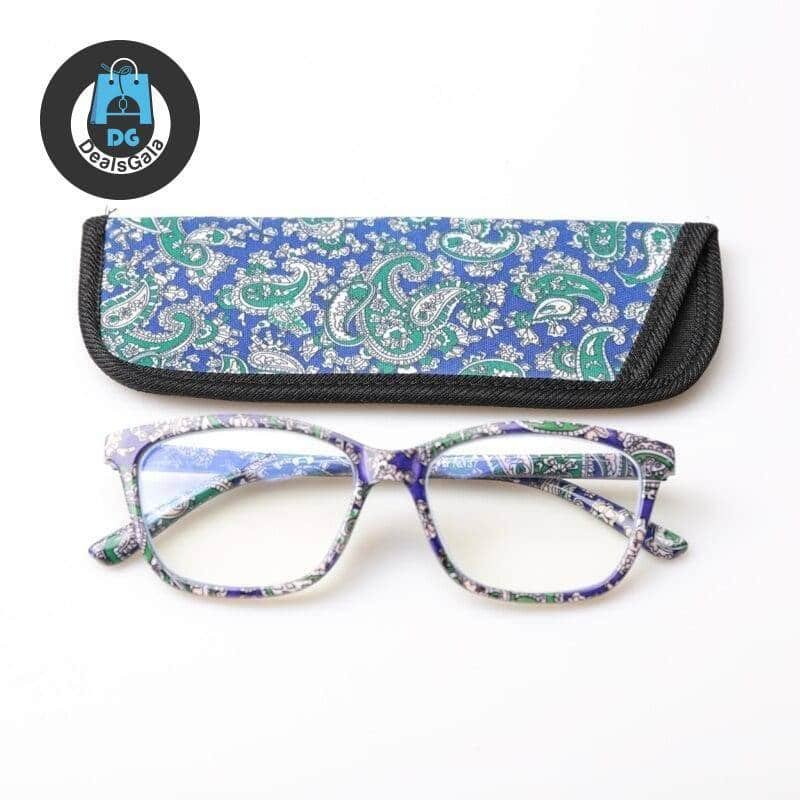 Women’s Anti-Blue Light Floral Pattern Eyeglasses Women's Glasses b355aebd2b662400dcb0d5: Blue Floral|Green Floral|Purple Floral|Tea Floral