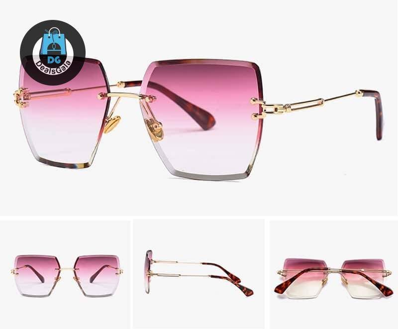 Women's Rimless Square Sunglasses