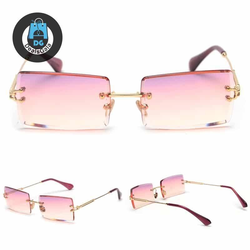 Women’s Creative Rectangular Sunglasses Women's Glasses af7ef0993b8f1511543b19: Clear Pink|gold with blue|gold with brown|gold with clear|gold with green|gray pink|Purple / Gray|Purple / Pink|silver with black