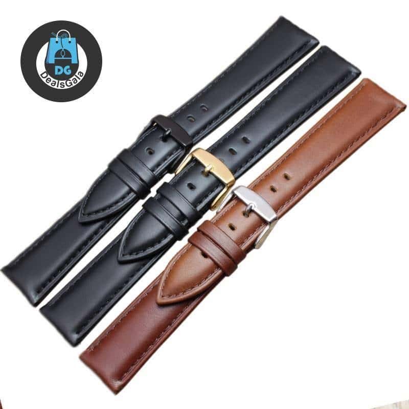 High Quality Genuine Leather Watchbands Smartwatches Watches Band 58c99d5d65c49cc7bea0c0: Black black buckle|Black gold buckle|Black silver buckle|Brown black buckle|Brown gold buckle|Brown silver buckle