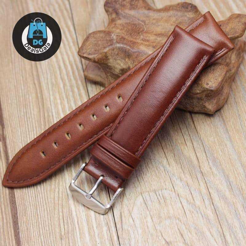 High Quality Genuine Leather Watchbands Smartwatches Watches Band 58c99d5d65c49cc7bea0c0: Black black buckle|Black gold buckle|Black silver buckle|Brown black buckle|Brown gold buckle|Brown silver buckle