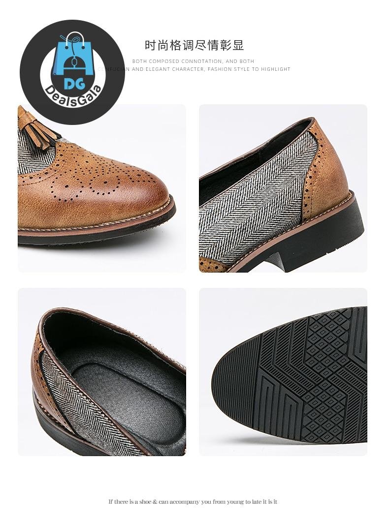 Leather Brogue Shoes cb5feb1b7314637725a2e7: Black Men Flats|Brown Men Flats