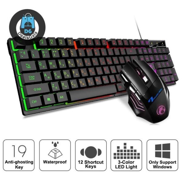 Gaming keyboard and Mouse Wired keyboard with backlight keyboard Russia Gamer kit 5500Dpi Silent Gaming Mouse Set For PC Laptop 1ef722433d607dd9d2b8b7: Asia|United States