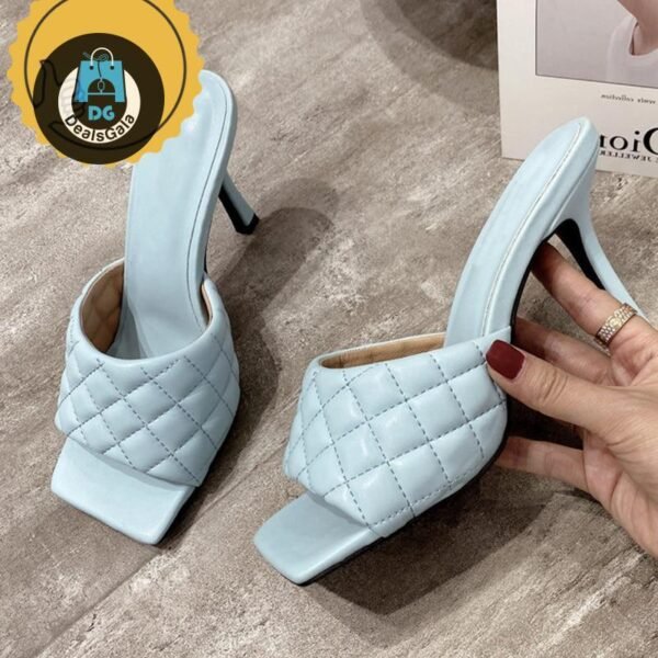 Summer Women Mules Design Sandals cb5feb1b7314637725a2e7: Black|Blue|Brown|White