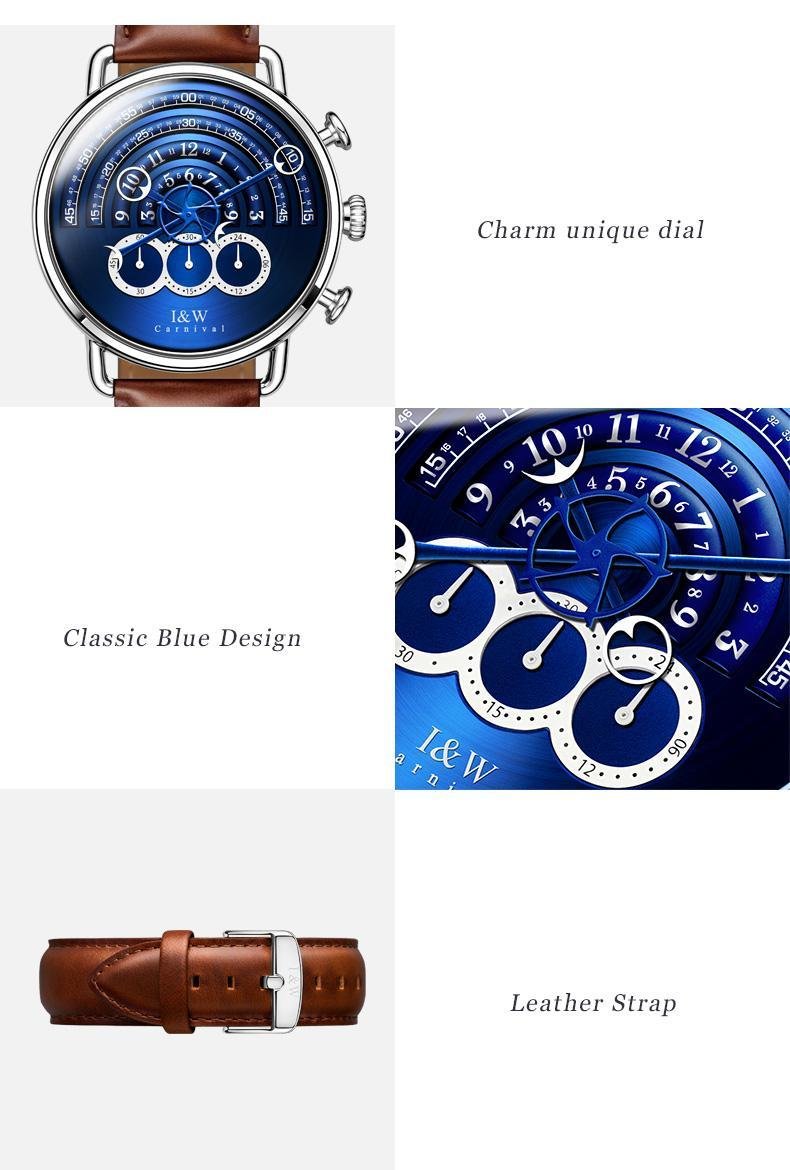 Carnival IW luxury brand Unique design watches