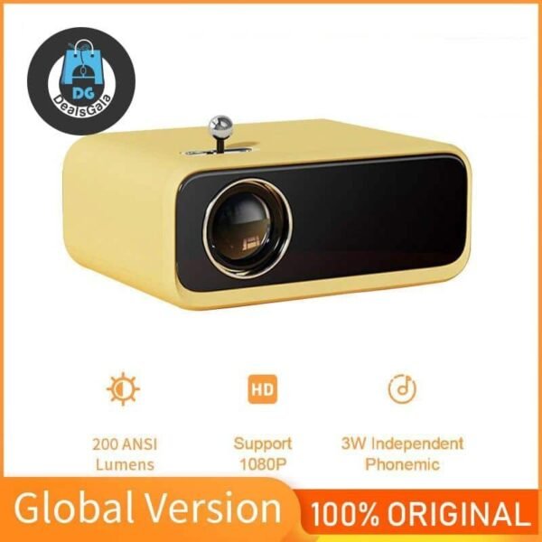 Global Version Wanbo Mini Projector Support 1080p 200 ANSI Lumen 800*480p LED Portable Projector Full Glass Lens Home Theater cb5feb1b7314637725a2e7: Add Bracket|X1 Mini