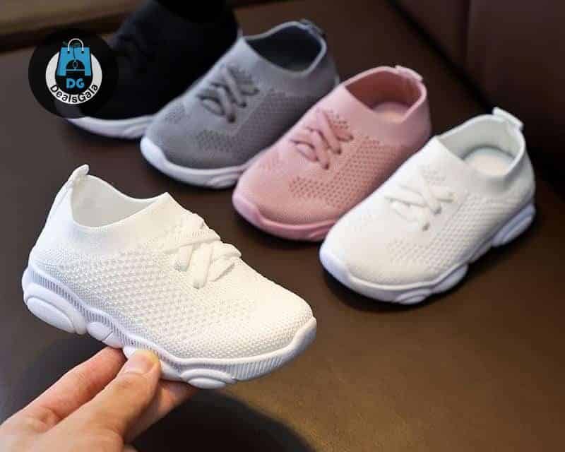Anti-slip Soft Bottom Rubber Kids Sneaker cb5feb1b7314637725a2e7: Black|Gray|pink|White