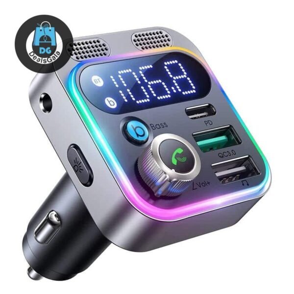 Bluetooth FM Transmitter for Car cb5feb1b7314637725a2e7: Black|silver