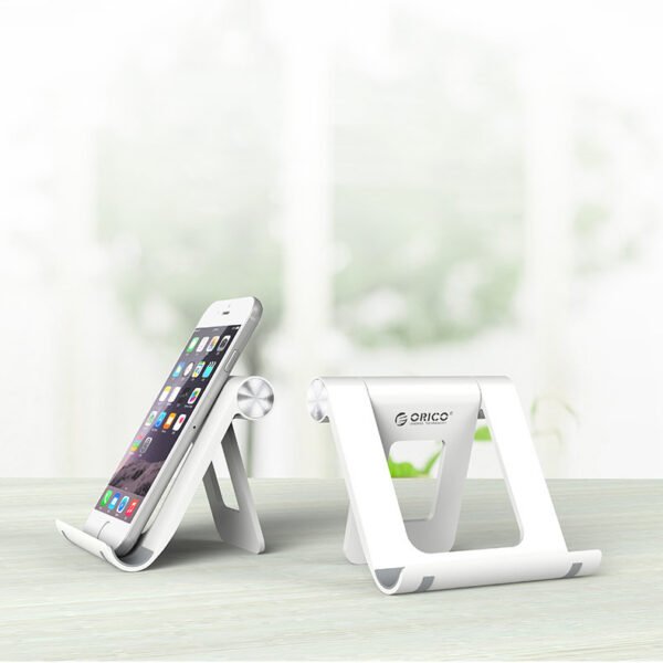 Creative Desktop Mobile Phone Tablet Stand Color: White