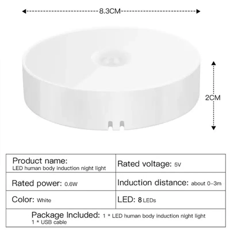 Wireless Rechargeable PIR Motion Sensor LED Night Light - Image 7